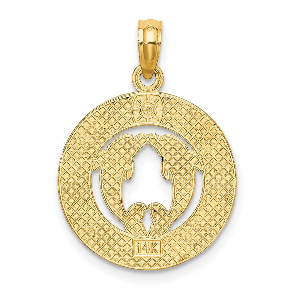 14k Yellow Gold VIRGINIA BEACH w/Dolphins Charm