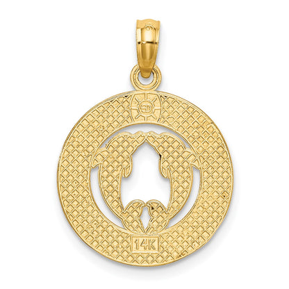 14k Yellow Gold VIRGINIA BEACH w/Dolphins Charm