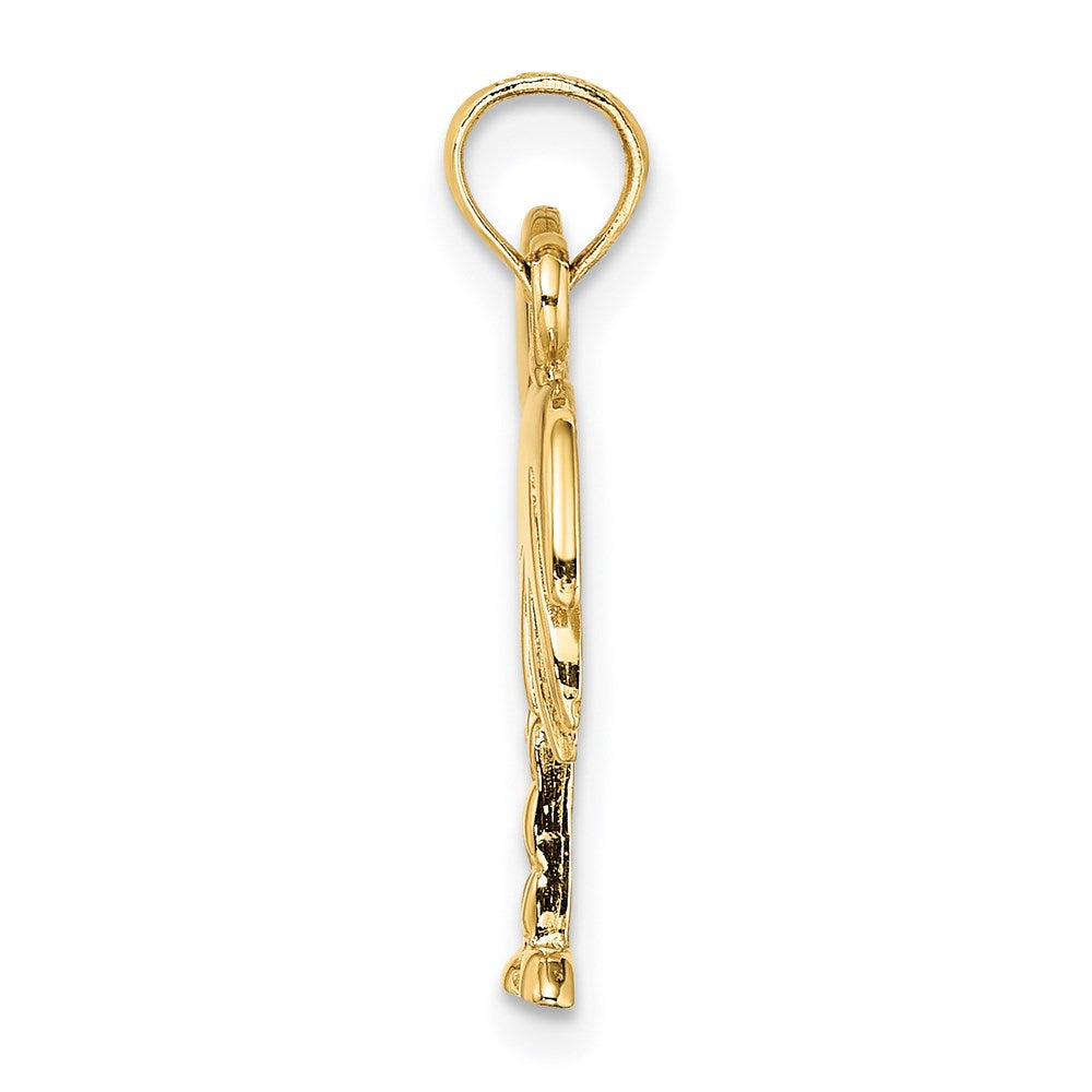 14k Yellow Gold Polished Charleston Palm Tree Charm
