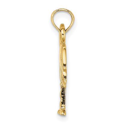 14k Yellow Gold Polished Charleston Palm Tree Charm