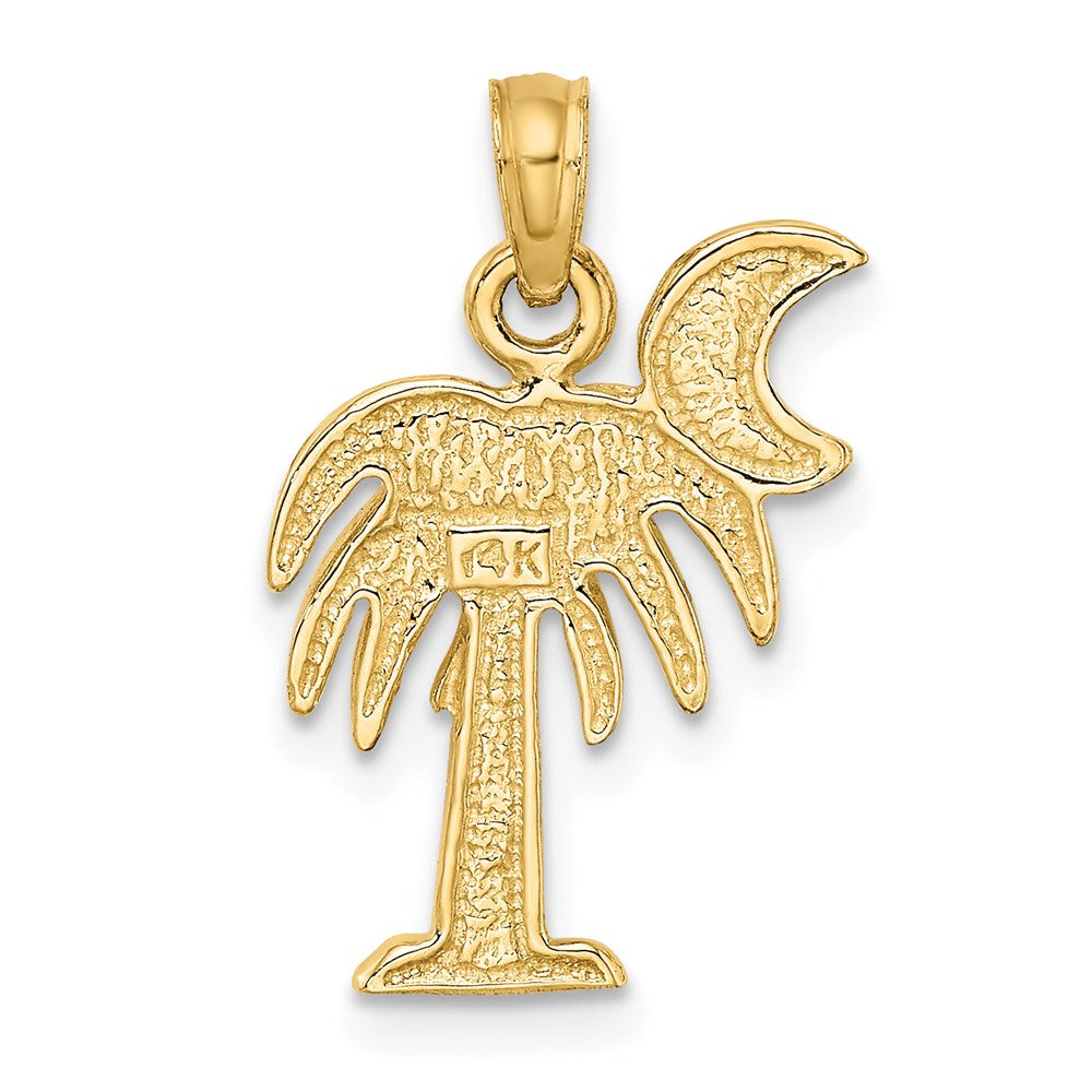 14k Yellow Gold Polished Charleston Palm Tree Charm