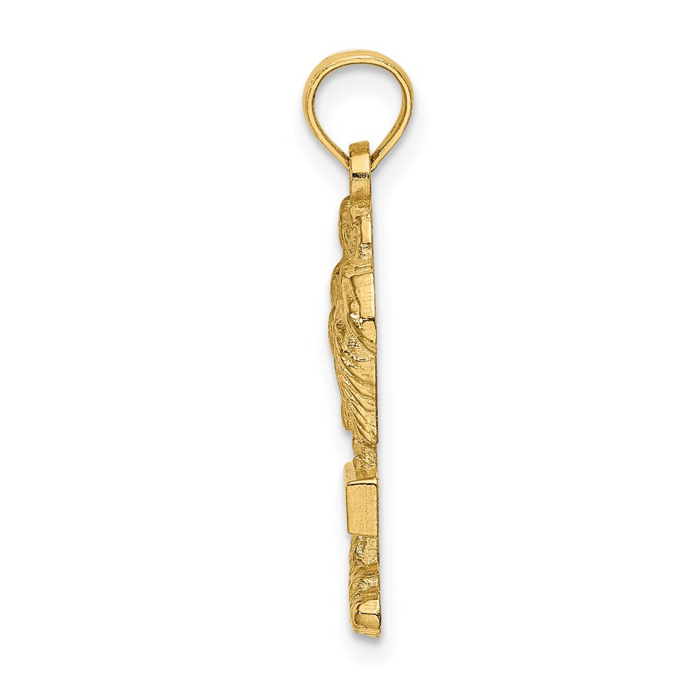 14k Yellow Gold TURKS AND CAICOS On Palm Tree Charm