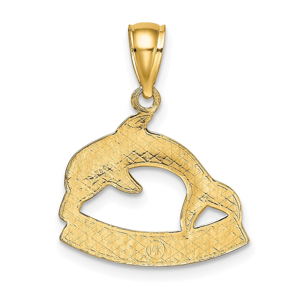 14k Yellow Gold ST. THOMAS Dolphin Charm