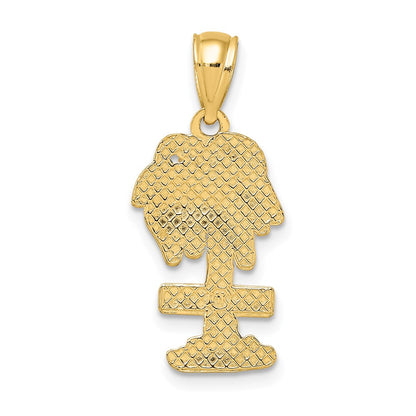 14k Yellow Gold KEY WEST Palm Tee Charm