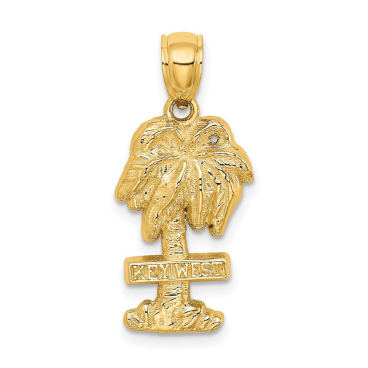 14k Yellow Gold KEY WEST Palm Tee Charm