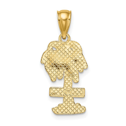 14k Yellow Gold ST. CROIX Palm Tree Charm