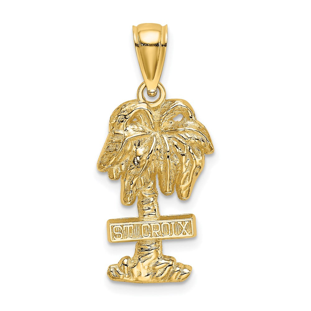 14k Yellow Gold ST. CROIX Palm Tree Charm