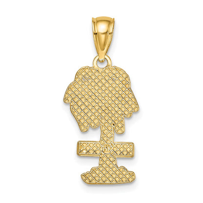 14k Yellow Gold ST. THOMAS Palm Tree Charm
