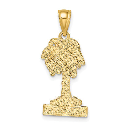 14k Yellow Gold ST. THOMAS Palm Tree Charm