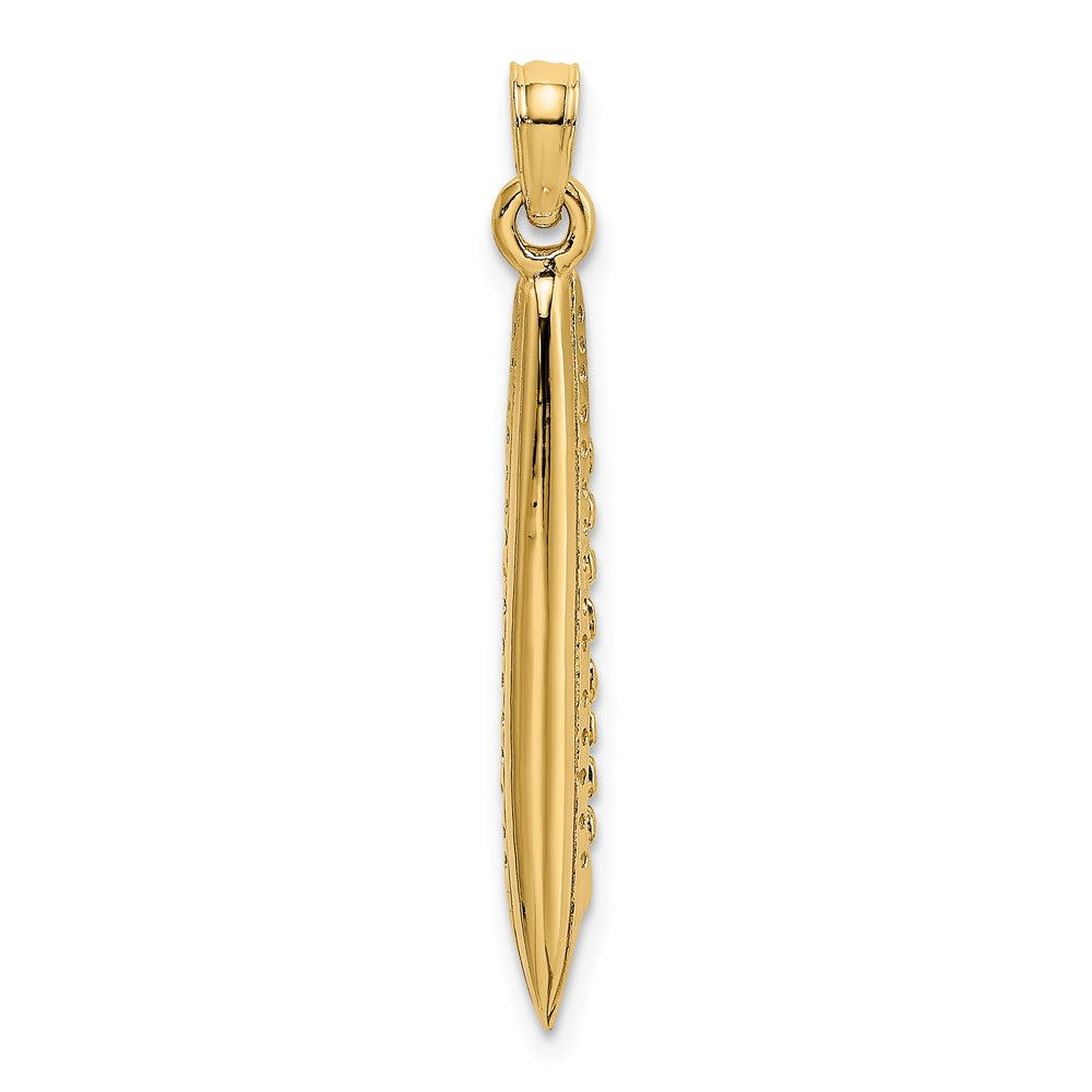 14k Yellow Gold 3-D Polished Cruise Ship Charm