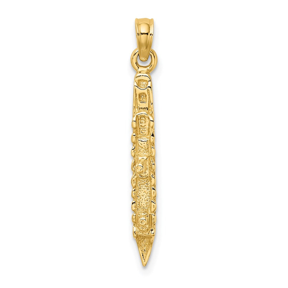 14k Yellow Gold 3-D Polished Cruise Ship Charm