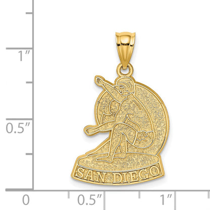14k Yellow Gold SAN DIEGO w/Surfer Charm
