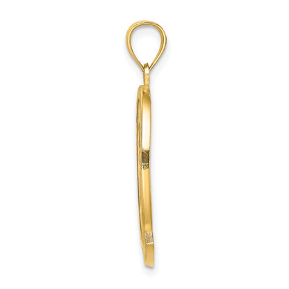 14k Yellow Gold ST. MARTIN w/ Dolphin Sunset Charm