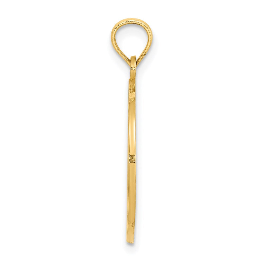 14k Yellow Gold KEY WEST w/Crab Circle Charm