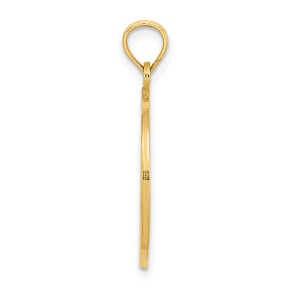 14k Yellow Gold KEY WEST w/Crab Circle Charm