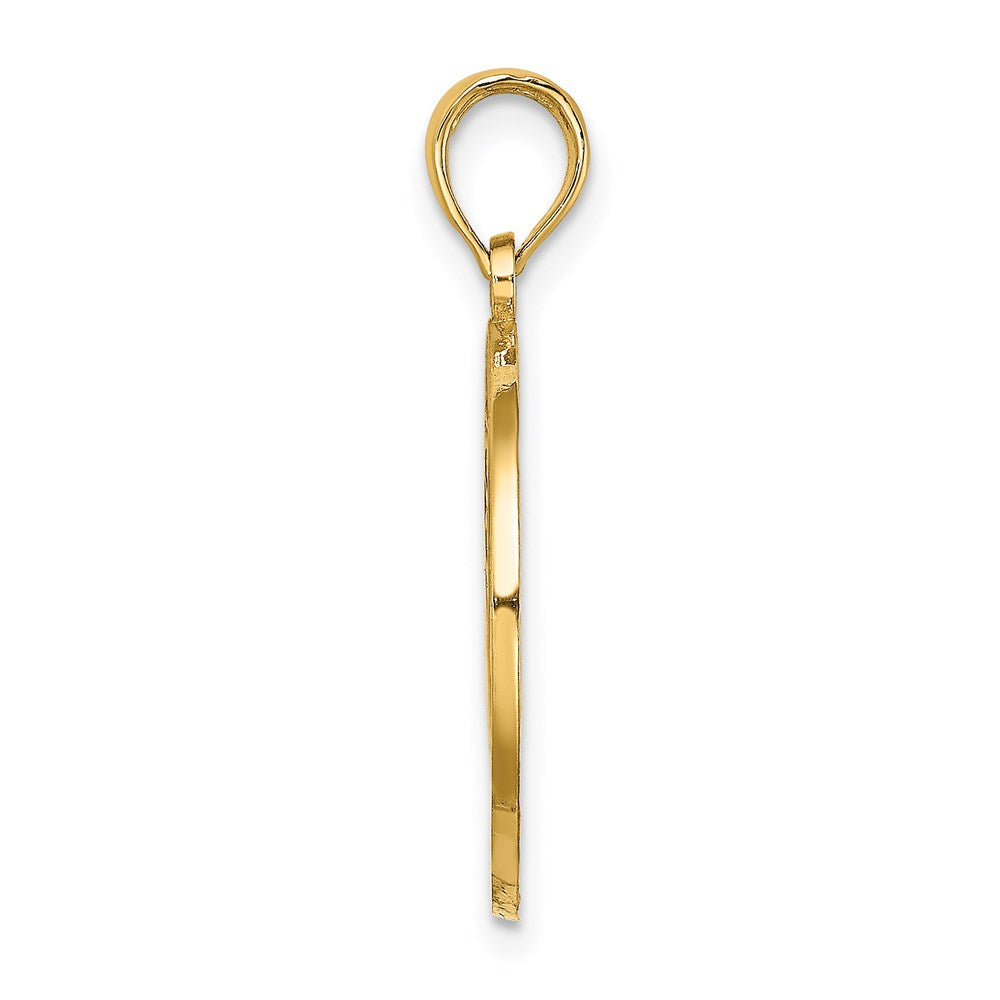 14k Yellow Gold OCEAN CITY w/ Crab Charm