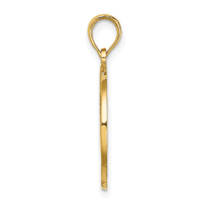 14k Yellow Gold OCEAN CITY w/ Crab Charm