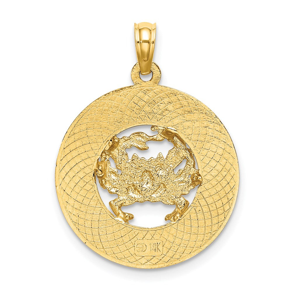 14k Yellow Gold OCEAN CITY NJ w/ Crab Charm