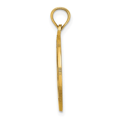 14k Yellow Gold OCEAN CITY w/ Sailboat Charm