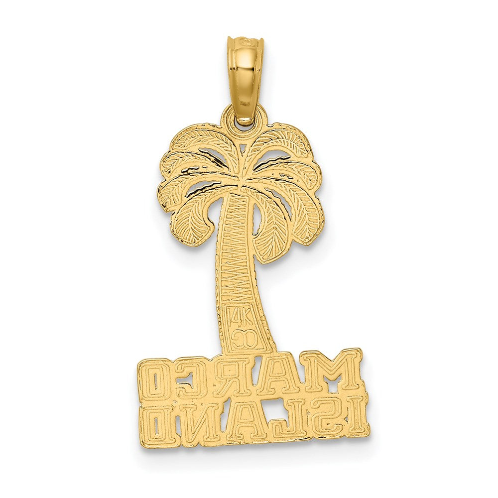 14k Yellow Gold MARCO ISLAND Palm Tree Charm