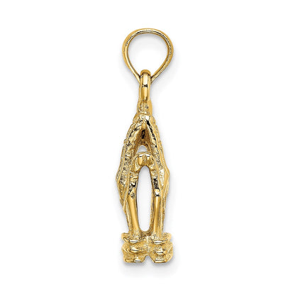 14k Yellow Gold 3-D Praying Hands Charm