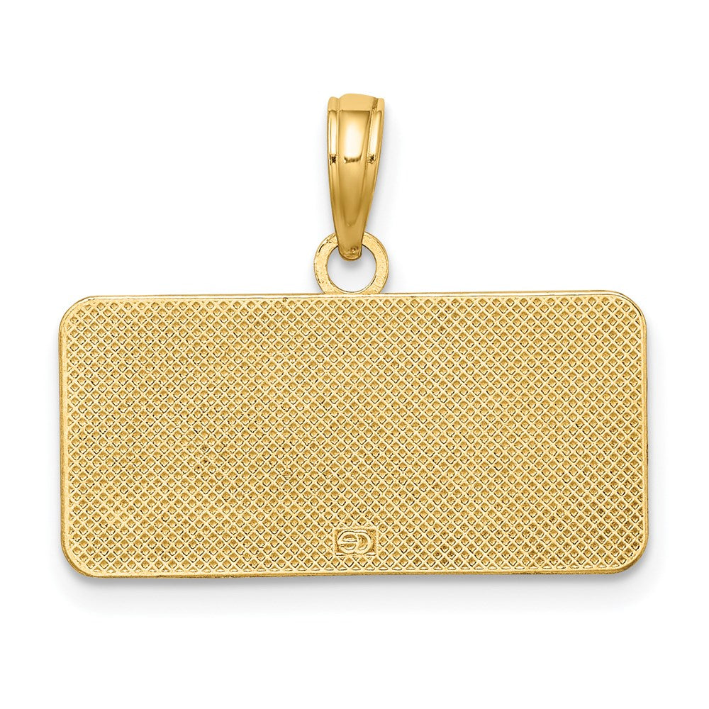 14k Yellow Gold OBX NORTH CAROLINA License Plate Charm