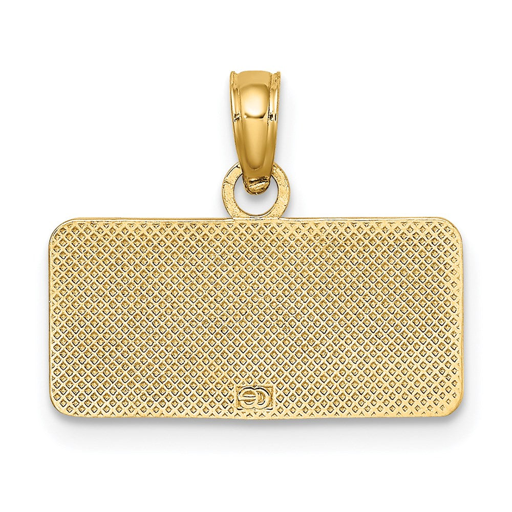 14k Yellow Gold OBX NORTH CAROLINA License Plate Charm