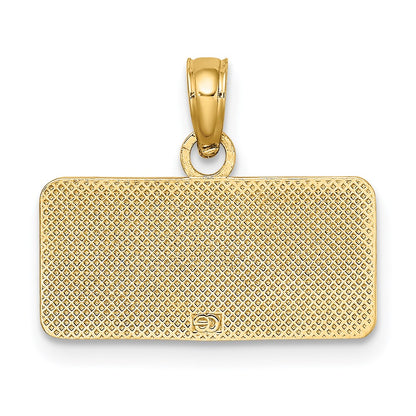 14k Yellow Gold OBX NORTH CAROLINA License Plate Charm