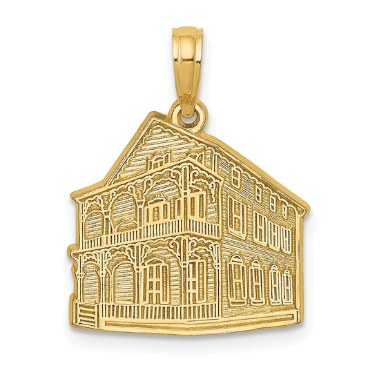 14k Yellow Gold The PINK HOUSE - CAPE MAY NJ Charm
