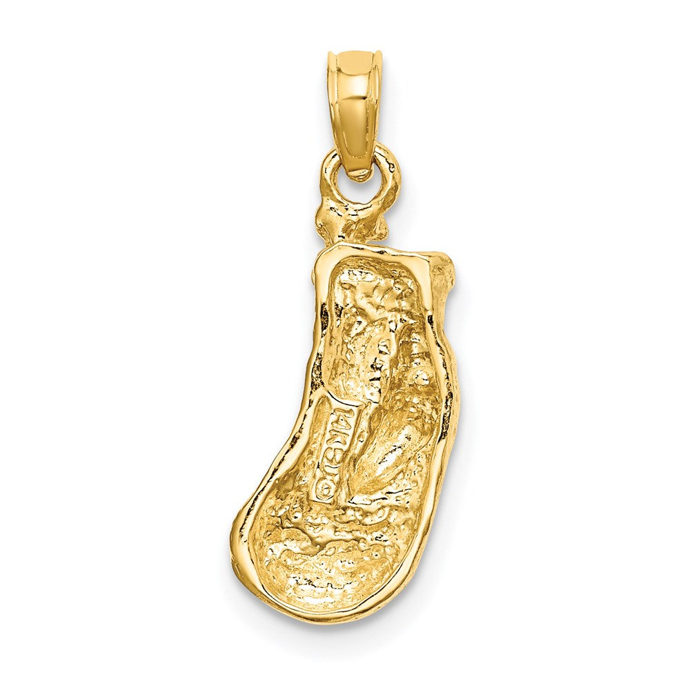 14k Yellow Gold Polished  Single Boxing Glove Pendant