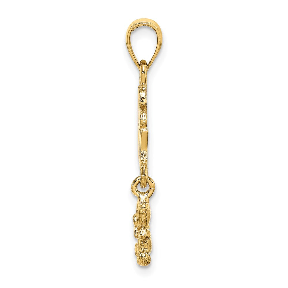 14k Yellow Gold Moveable ITS A BOY with Teddy Bear Charm