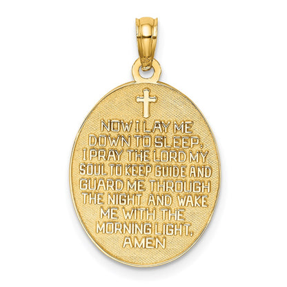 14k Yellow u0026 Rhodium Gold w/Rhodium Reversible CHILDS PRAYER w/Boy Charm