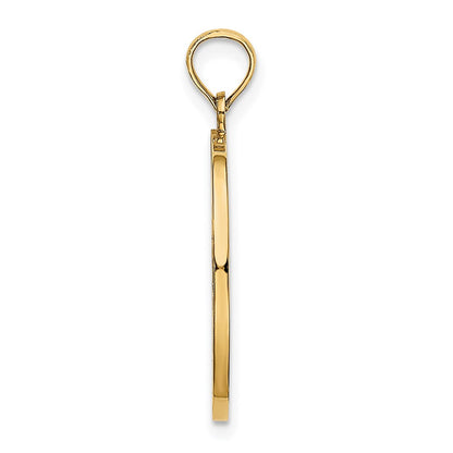 14k Yellow u0026 Rhodium Gold w/Rhodium Reversible CHILDS PRAYER w/Girl Charm