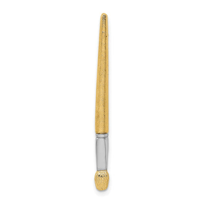 14k Yellow & Rhodium Gold w/Rhodium  3-D Oil Paint Brush Charm