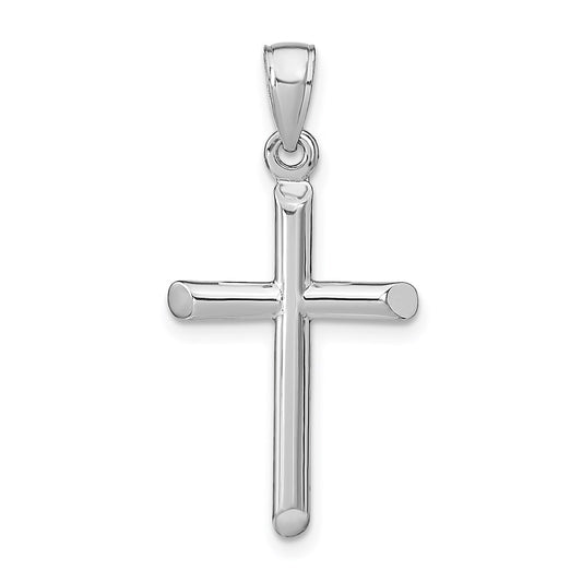 14k White Gold Cross Pendant