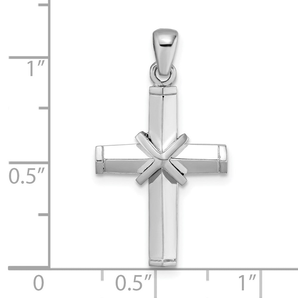 14k White Gold Cross Pendant