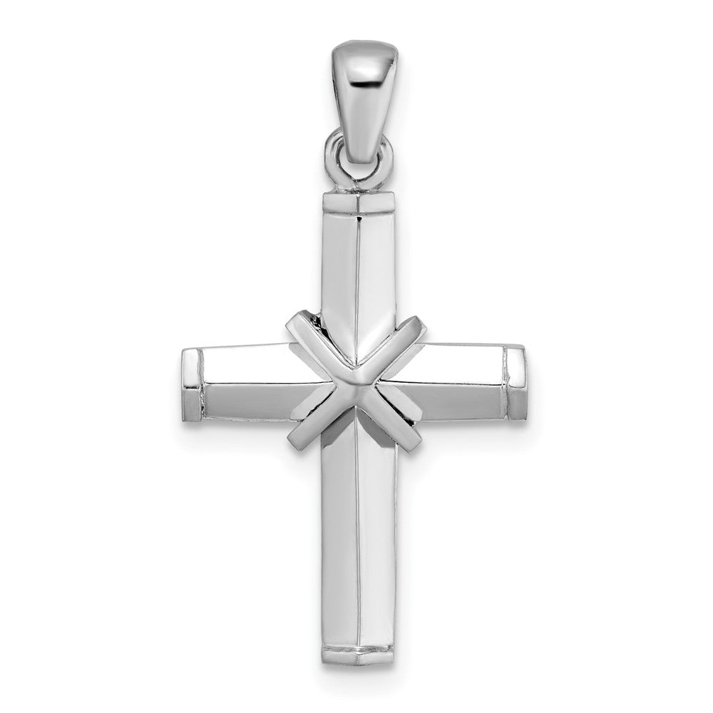 14k White Gold Cross Pendant