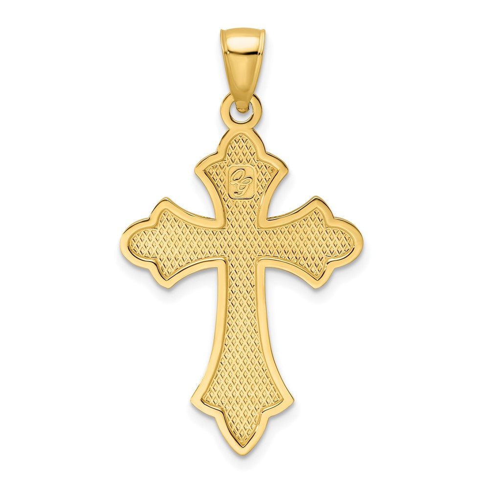 14k Yellow Gold Polished Cross Pendant