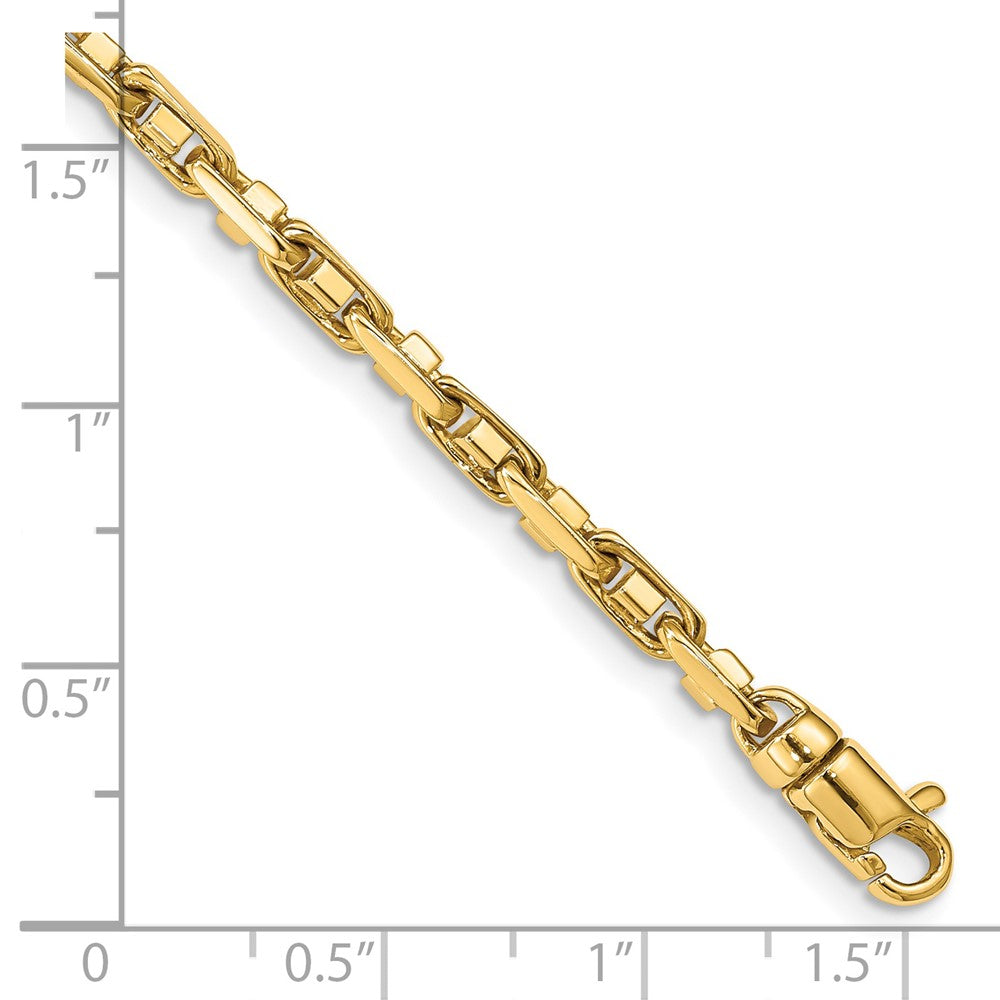 Solid 14K Yellow Gold 8.5 inch 3.8mm Polished Fancy Link with Lobster Clasp Bracelet