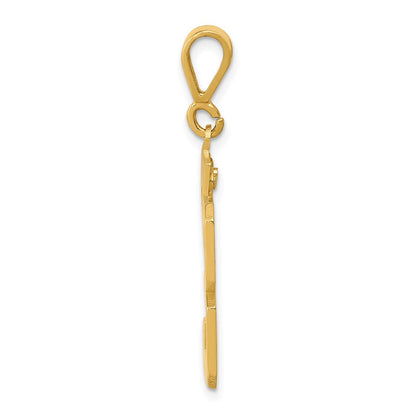 14k Yellow Gold Large Polished Number 33 Charm