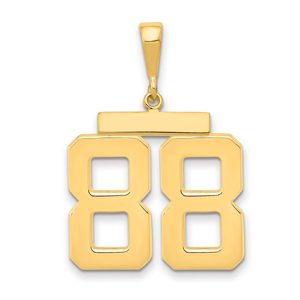 14k Yellow Gold Large Polished Number 88 Charm