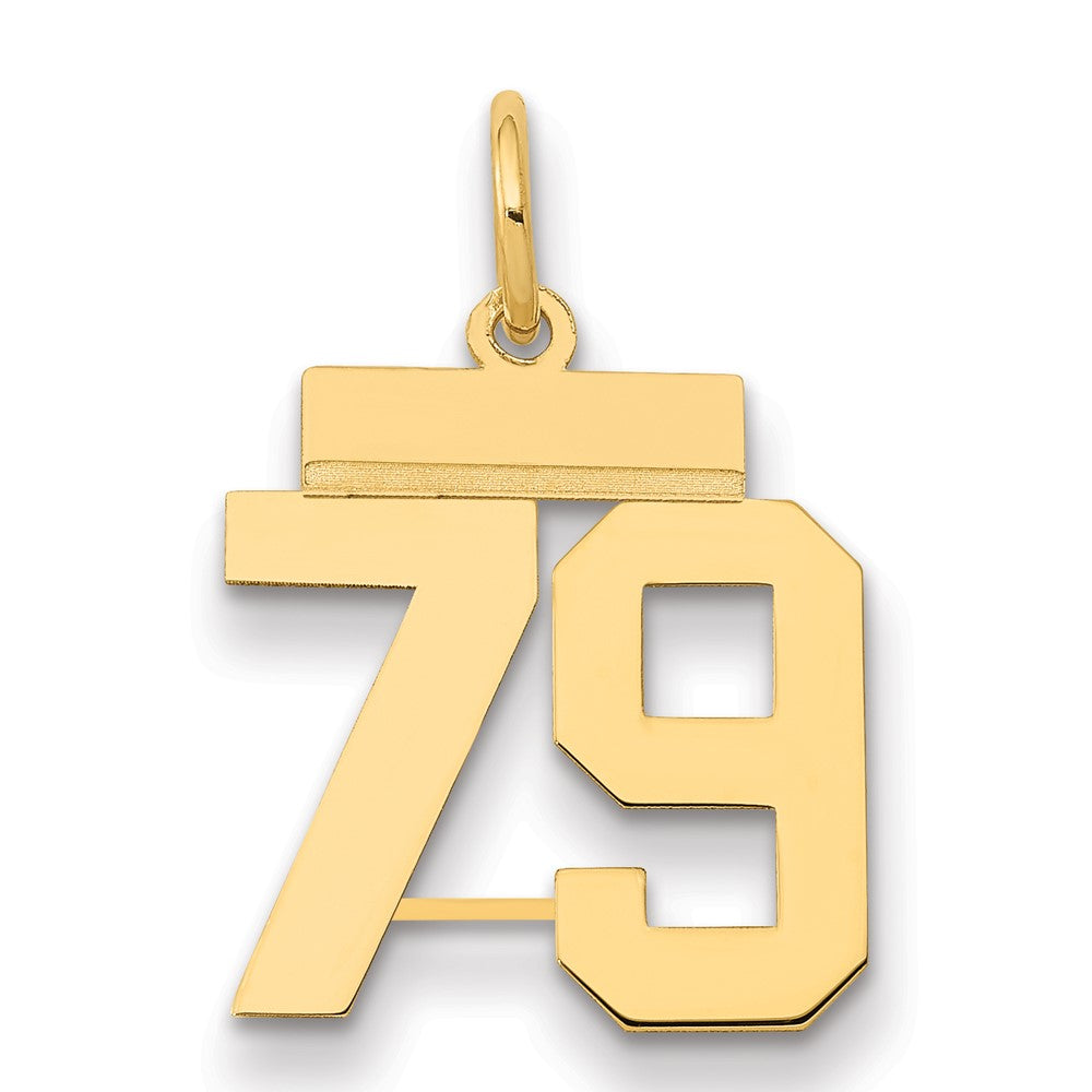 14k Yellow Gold Small Polished Number 79 Charm