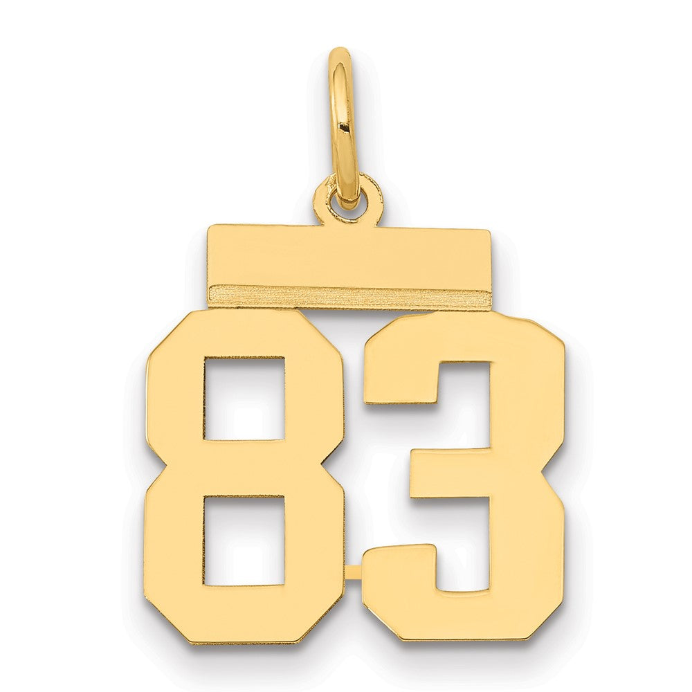 14k Yellow Gold Small Polished Number 83 Charm