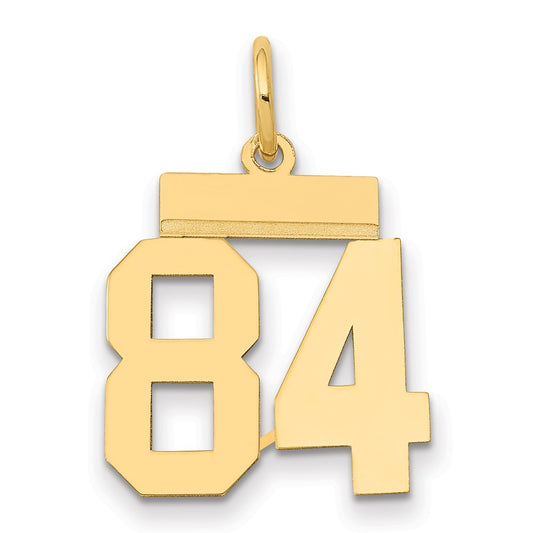 14k Yellow Gold Small Polished Number 84 Charm
