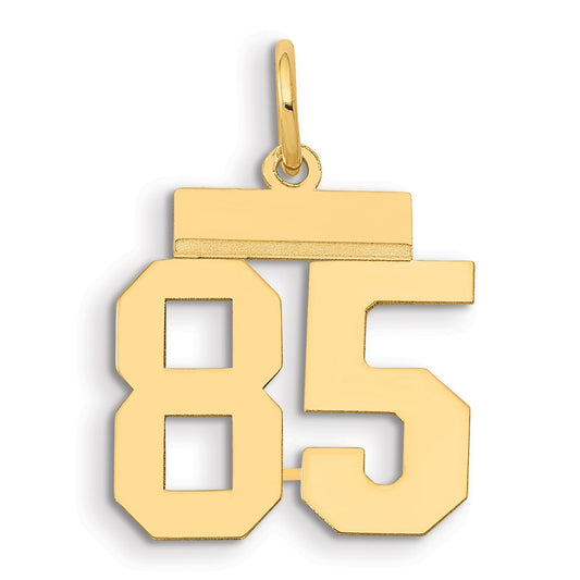 14k Yellow Gold Small Polished Number 85 Charm