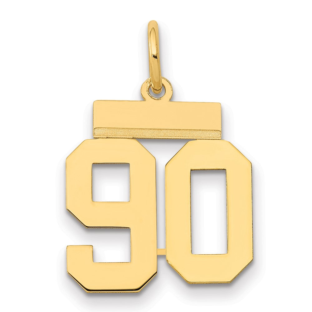 14k Yellow Gold Small Polished Number 90 Charm