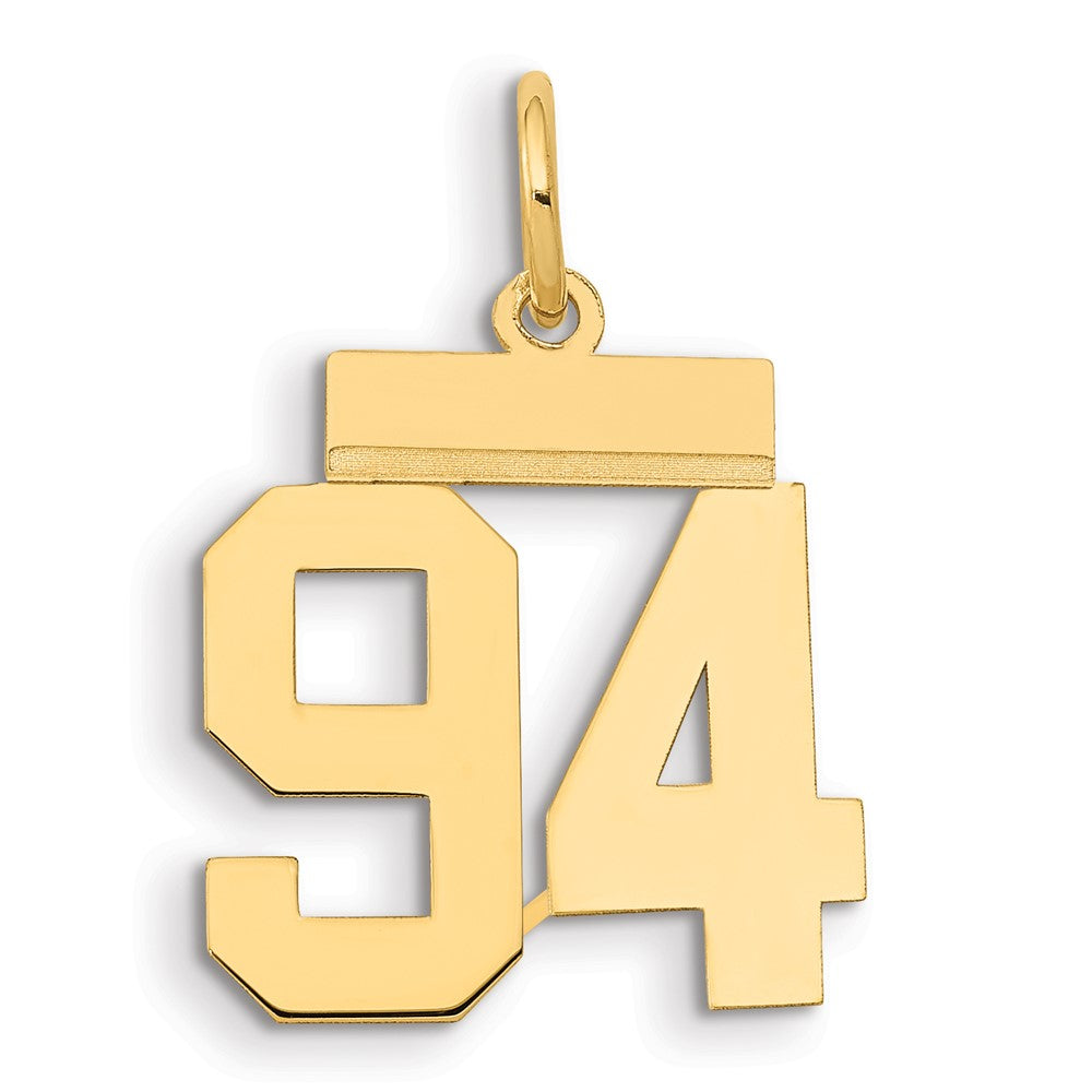 14k Yellow Gold Small Polished Number 94 Charm