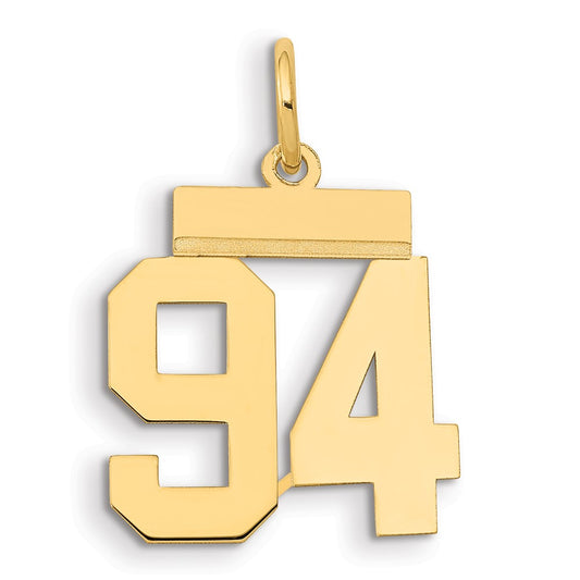 14k Yellow Gold Small Polished Number 94 Charm
