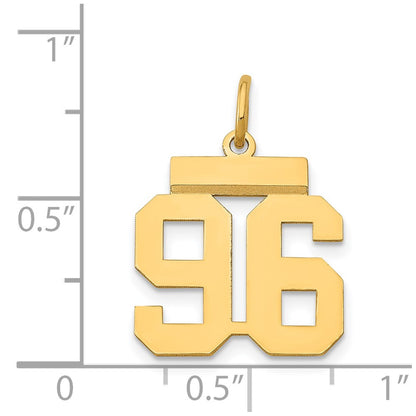 14k Yellow Gold Small Polished Number 96 Charm