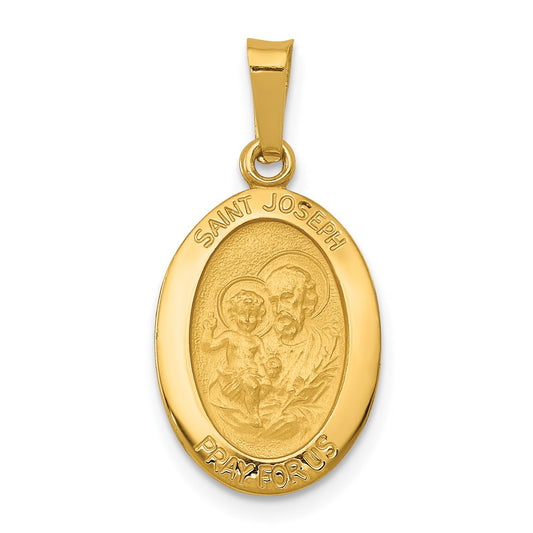 14k Yellow Gold Saint Joseph Medal Charm